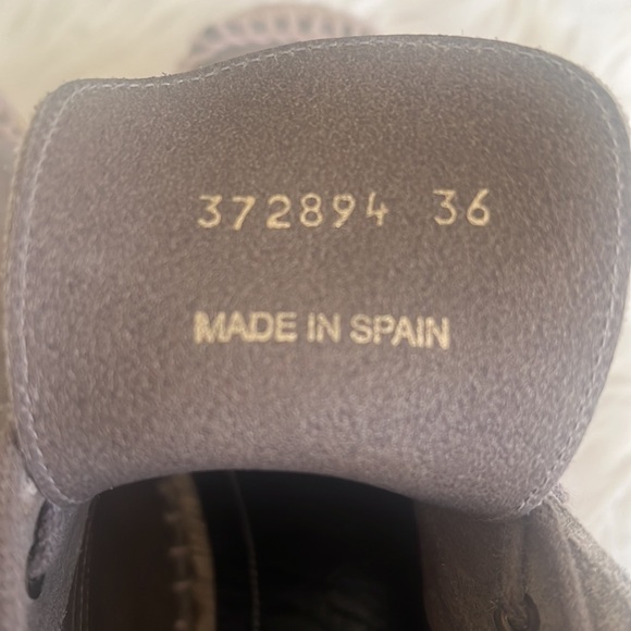 Balenciaga Grey Suede Espadrille Lace Up Ankle Boots Sz-36 - Picture 13 of 14